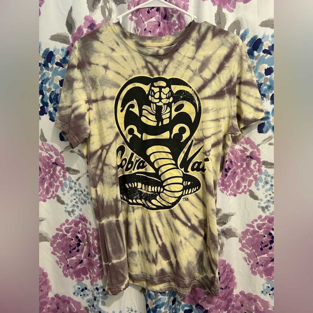 Cobra Kai Yellow Rose Tie-Dye T-Shirt – Size Small, Licensed Graphic Tee